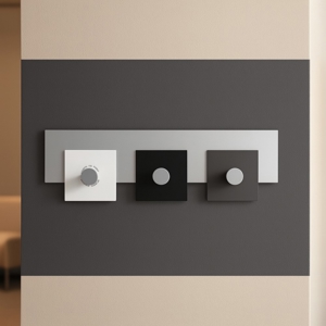 Appendi panni a muro 3 ganci nero bianco grigio