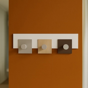 Stripes appendi panni 3 ganci da muro rovere decappato