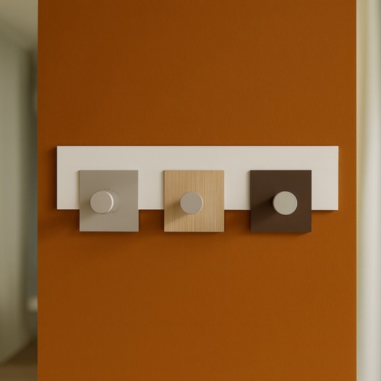 Stripes appendi panni 3 ganci da muro rovere decappato