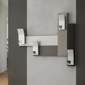 Appendipanni moderno da parete legno grigio nero design