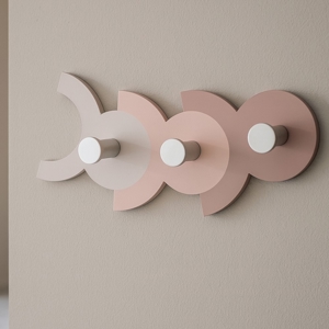 Appendiabiti da parete rosa antico moderno legno