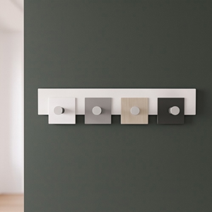 Appendiabiti moderno da muro rovere breeze bianco grigio design
