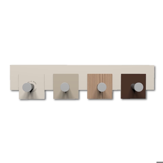 Moderno appendiabiti da muro design noce canaletto