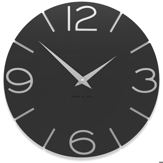 Orologio da muro moderno legno nero rotondo