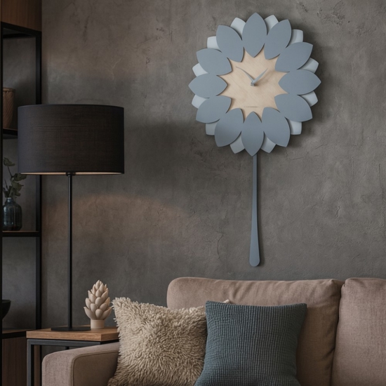 Orologio a pendolo da muro legno colore carta da zucchero
