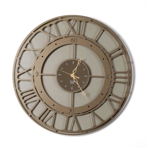 Orologio bronzo 50cm moderno da parete numeri romani rotondo