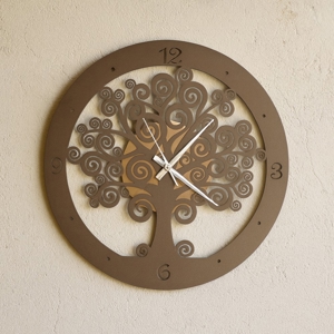 Orologio da parete moderno albero della vita oro bronzo