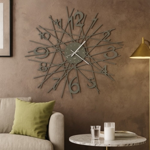 Orologio da parete design fili colore fango moderno 70cm