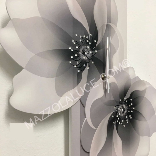 Orologio da parete verticale fiori grigio bongelli preziosi