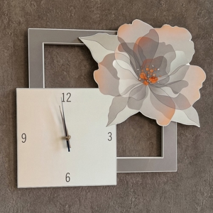 Visualizza i dettagli per Orologio da muro rose bongelli preziosi cipria 50x45 con strass Orologio da muro rose bongelli preziosi cipria 50x45 con strass