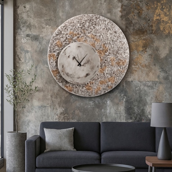 Orologio da muro per soggiorno moderno argento oro