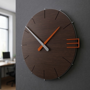 Orologio da parete moderno legno rovere wenge per ufficio