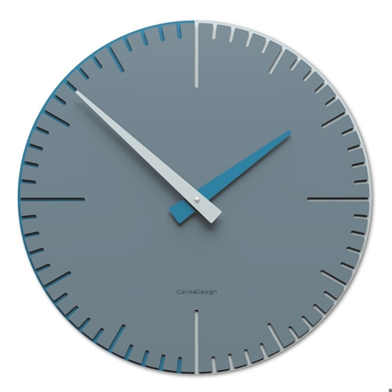 Exacto orologio da parete carta da zucchero blu bianco in legno