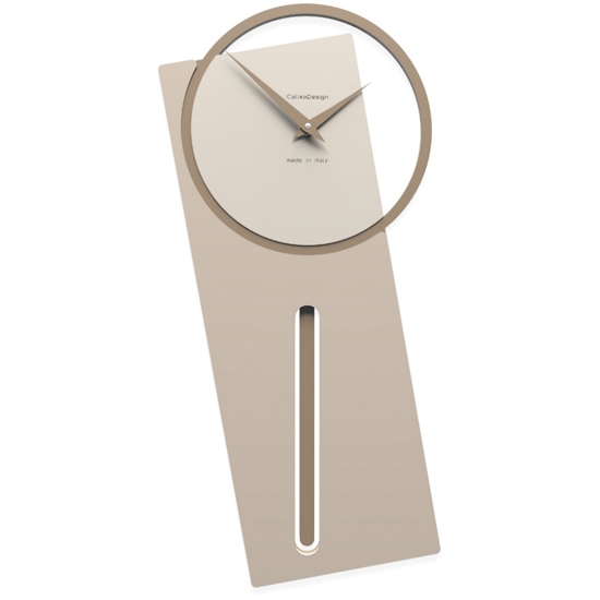 Orologio a pendolo moderno da parete legno colore sabbia