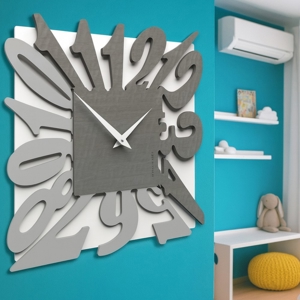 Orologio da muro quadrato moderno design grigio