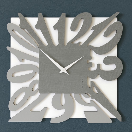 Orologio da muro quadrato moderno design grigio