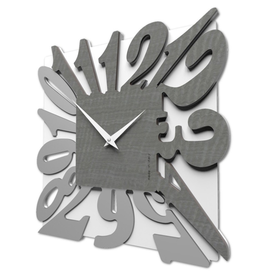 Orologio da muro quadrato moderno design grigio