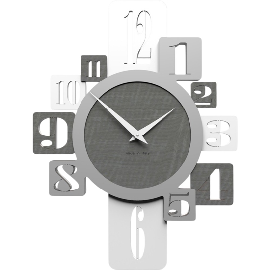 Orologio moderno da muro design legno grigio