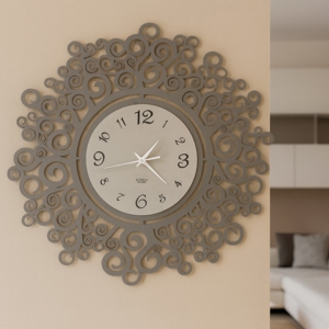 Orologio da parete moderno colore fango avorio