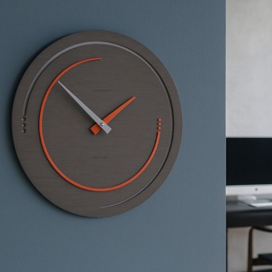 Orologio in legno per parete design rotondo rovere