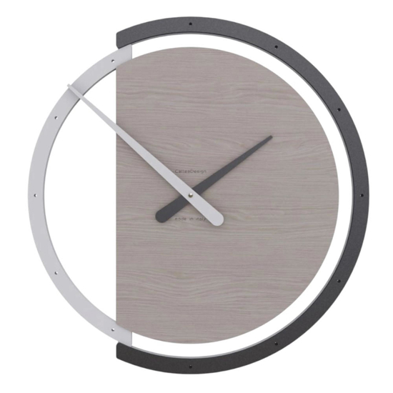 Orologio moderno da muro in legno effetto rovere rotondo Orologio moderno da muro in legno effetto rovere rotondo