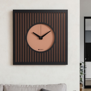Orologio moderno da cucina design quadrato nero e mousse