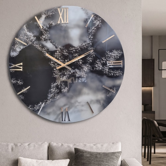 Orologio da parete 100cm smoke moderno per soggiorno Orologio da parete 100cm smoke moderno per soggiorno
