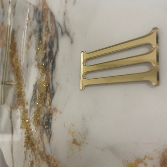 Orologio per parete grande 80cm tondo marrone bianco moderno