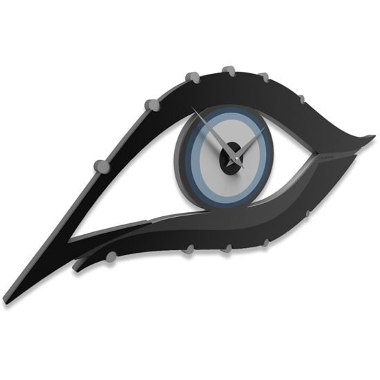 Orologio da parete moderno legno azzurro polvere