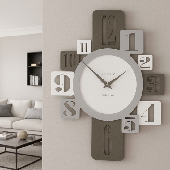 Orologio da parete moderno per cucina design bianco