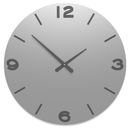 Orologio rotondo da parete moderno smarty legno colore alluminio