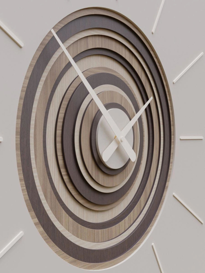 Grande orologio da parete quadrato legno sabbia