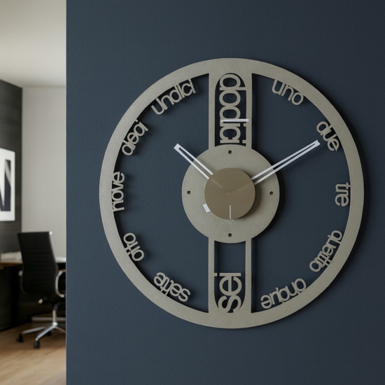 Orologio da muro moderno sabbia rotondo per soggiorno Orologio da muro moderno sabbia rotondo per soggiorno