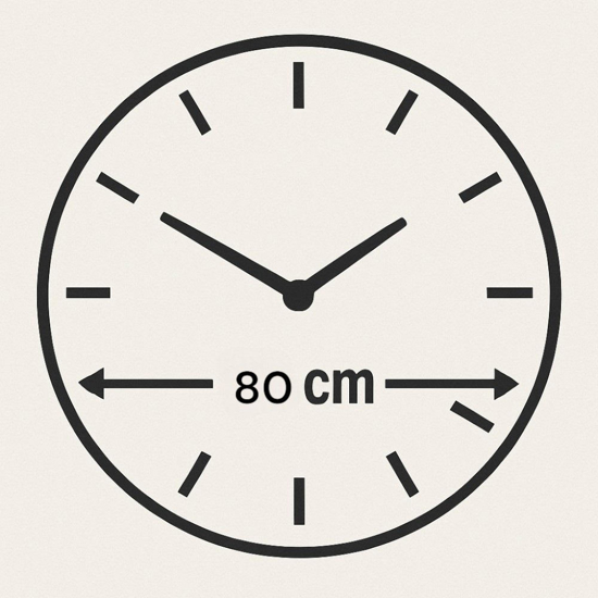 Orologio da parete 80cm effetto marmoreo numeri oro design