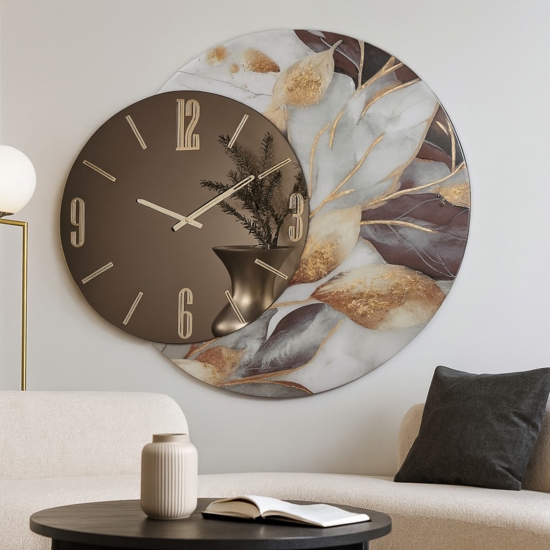 Orologio da parete florence di dimensioni 80cm tondo a specchio
