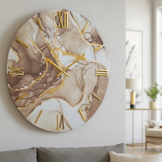 Grande orologio elegance 80cm da muro per soggiorno moderno