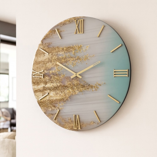 Orologio goldy da parete 40cm design moderno in resina