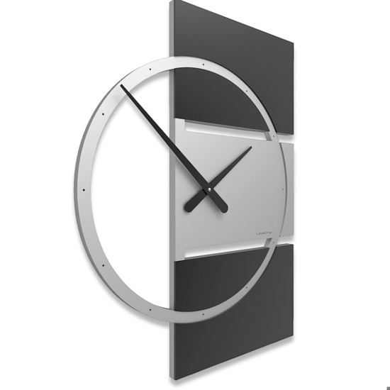 Orologio da parete design moderno legno nero grigio