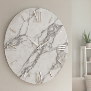 Visualizza i dettagli per Orologio 100cm grande da muro tondo effetto particolare marmo Orologio 100cm grande da muro tondo effetto particolare marmo