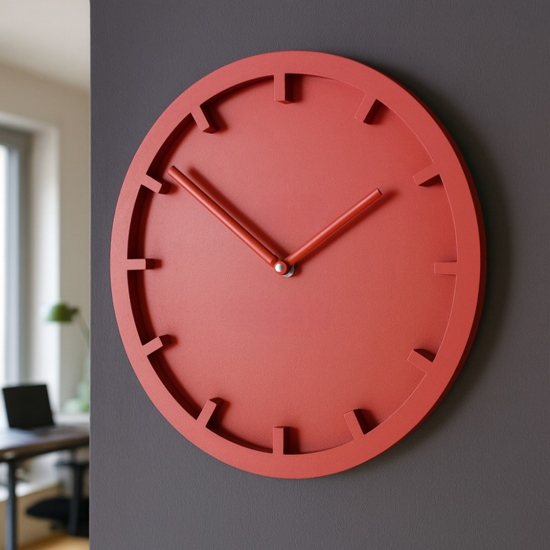 Orologio rosso fuoco 26 da parete design moderno