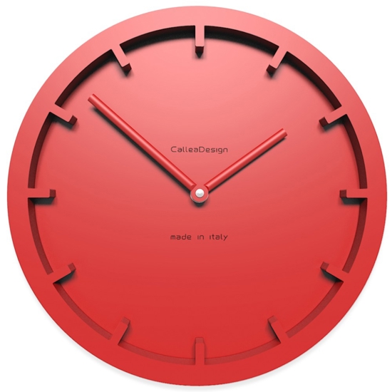 Orologio rosso fuoco 26 da parete design moderno  Orologio rosso fuoco 26 da parete design moderno