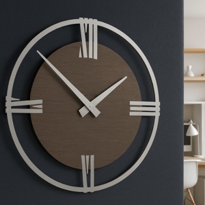 Orologio da muro moderno rovere wenge 30cm