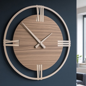 Orologio grande da parete moderno noce canaletto sirio