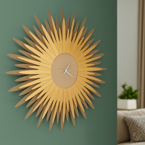 Orologio da parete design moderno bronzo oro