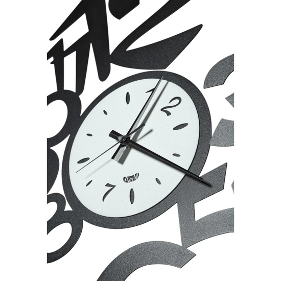 Orologio nero da muro moderno design numeri Orologio nero da muro moderno design numeri