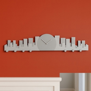 Orologio da parete moderno legno bianco grigio