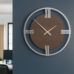 Grande orologio da parete moderno legno rovere wenge' sirio