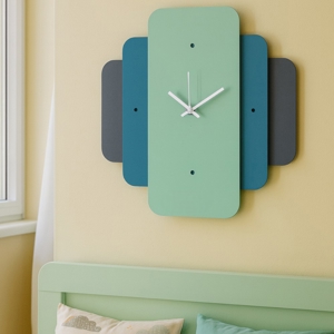 Orologio da muro blu e verde design moderno