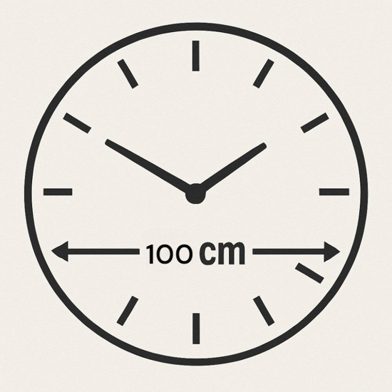 Orologio 100cm per parete di grandi dimensioni marrone bianco oro