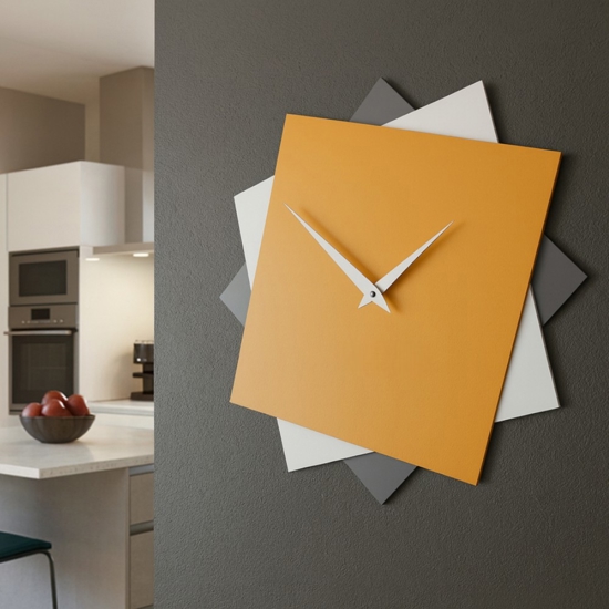Orologio da parete 35cm design moderno melone bianco grigio